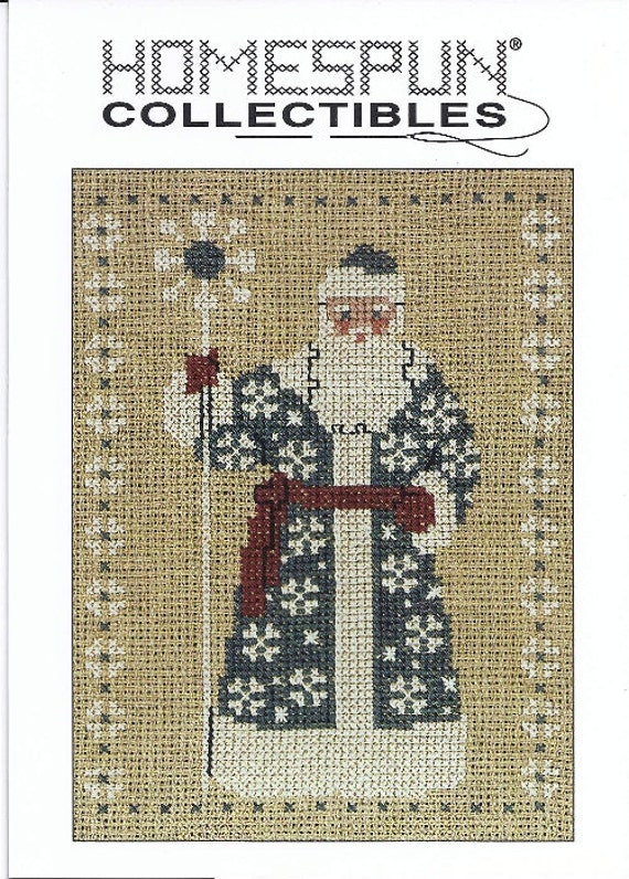 Homespun Collectibles Counted Cross Stitch Santa by straphaelwomen