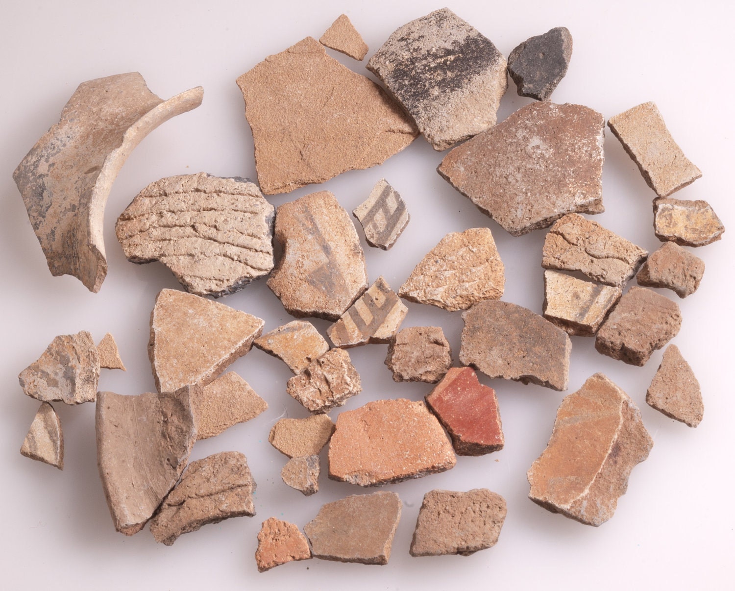 Large Lot of ANCIENT Anasazi Indian Pottery Shards by GetStones