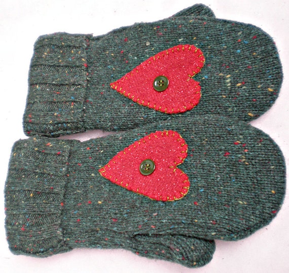 Upcycled Recycled Repurposed Wool Sweater Mittens