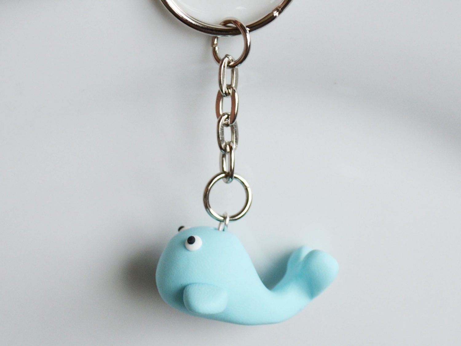Whale Keyring Keychain Fimo Polymer Clay