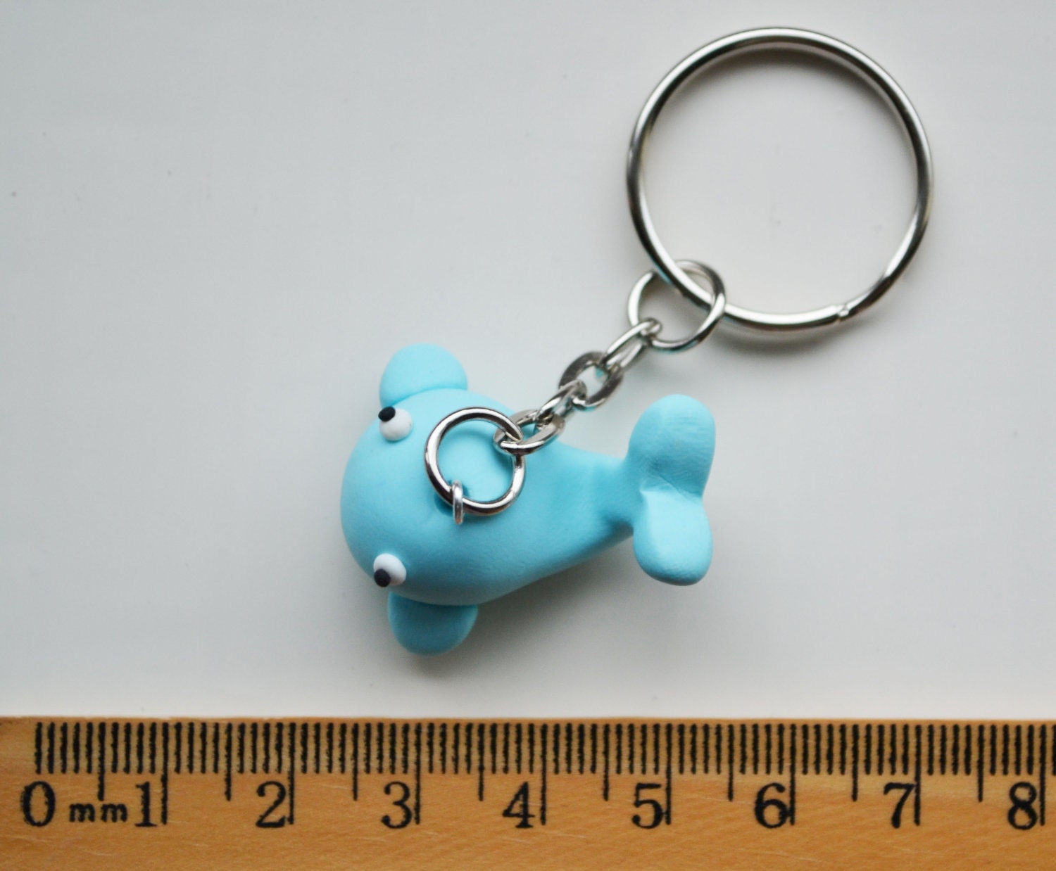 Whale Keyring Keychain Fimo Polymer Clay