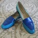 Sale: vintage blue 2-tone leather flats. RESERVED FOR CALLI