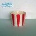 25 Red & White Striped Cupcake Liners - Scalloped Cupcake Cups - Treat Cups - Party supplies