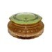 Vintage celluloid and amber glass dresser jar or powder box