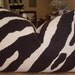 One Large Lee Jofa Black White "ZAMBEZI" Italian Zebra Chenille Custom Down Bolster Pillow - 16" by 25" - Only One Available