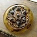 Moving Sale 50% Off Antique Vintage Bakelite Brass Button - Large Tortoise Bakelite Button