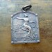 Vintage Art Nouveau Music Muse Medal - Goddess with Lute Harp Pendant Medal
