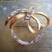 Vintage Art Deco Gold Rhinestone Brooch 1940s Pin - Wedding Bridal Bow and Circle
