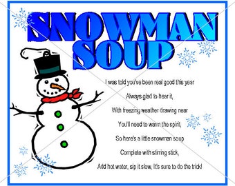 Snowman soup | Etsy