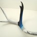 Painted Deer Antler Large- Blue, Gray, Silver, White