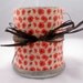 Large Decoupage Candle Holder: Red Poppies and Vintage Dictionary Pages with Raffia Bow