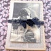 Vintage Dictionary Pages, Set of 50 with Lace Seam Binding and Glamorous Lady Picture