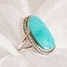 Turquoise Ring: Sterling Silver Ring, OOAK - Size 4 1/2 - B2008