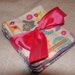 Travel-Size Flannel Burp Cloths, Pack of 6, Girl, Alphabet Animals and Purple