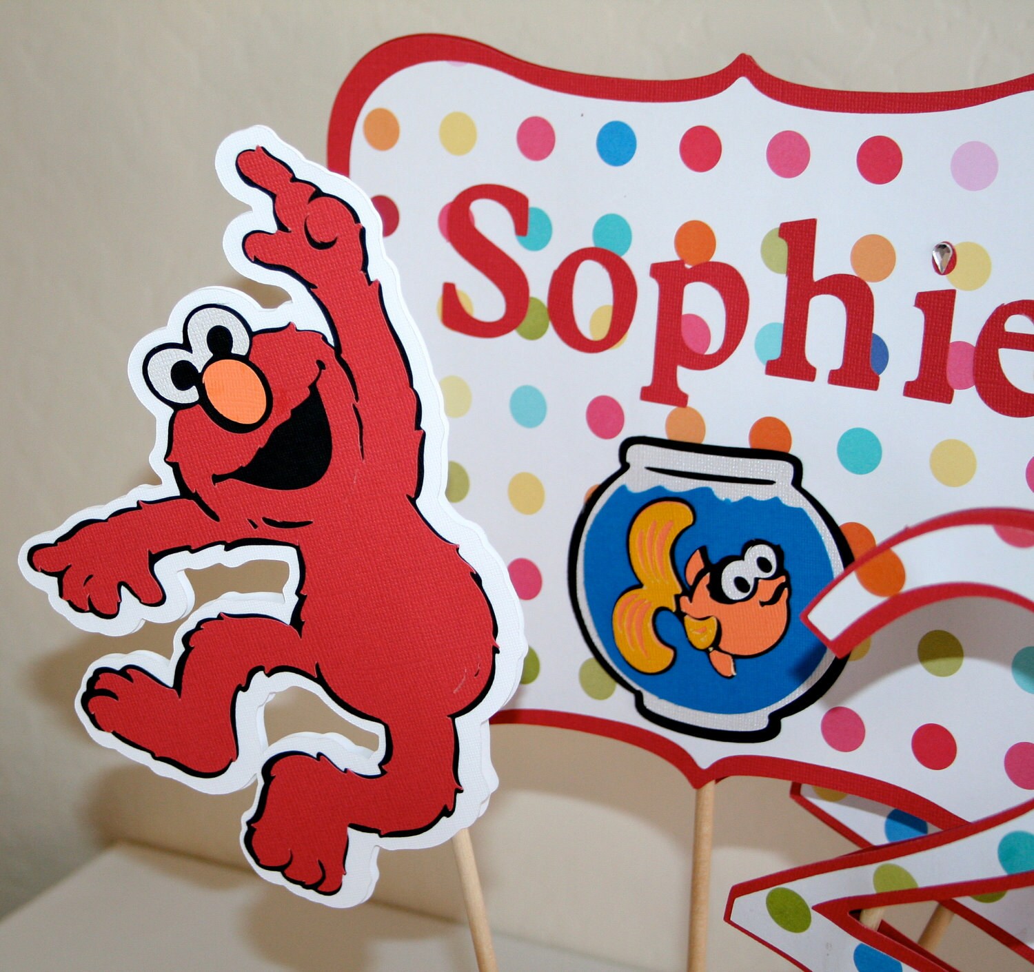 Elmo Birthday Centerpiece Cutouts