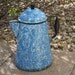 Vintage Blue Swirl Enamelware Coffee Pot
