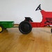 Antique Child's Metal Pedal Car, Vintage Pedal Tractor, Ertl Company Model F - 68, Grandson Gift, Red Tractor, For Kids, Christmas