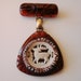 Large Carved Bakelite Pendant Brooch - Celluloid Deer Silhouette