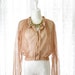 Romantic Urban See Through Sheer Ruffles Tulle Jacket Ruffles puff nude khaki color airy soft