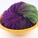 Handspun Yarn, Merino in Purple and Green, Salad, By WoolWench on Etsy