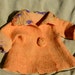 OOAK, nuno felted orange coat for a girl " You are my Sunshine" ( free shipping)