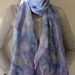 OOAK, nuno felting blue scarf "Watercolor sky"