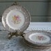 Reserved For eareisus Vintage Keystone "Lajean" Canonsburg Pottery Set Of Six Desert Plates Circa 1940's