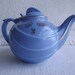 Vintage Hall Tea Pot Cadet Blue Parade Six Cup 0789 Circa 1950's