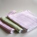 Baby girl burp cloths, polka dots, stripes, and checks, cotton terry