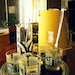 Ideal for NY/Broadway/Theatre Buffs--Vintage 9-Pc. Cocktail Set--4 "Playbill" Glasses, Coordinating Colony Pitcher, Ice Bucket, Tray & Tools