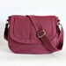 Messenger Bag, Canvas, Maroon, Medium, Canvas Bag, Purse, Over the Shoulder Bag