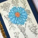 Gardener's Diary - handmade journal for Gardening - Garden scrapbook - planting notes - blue floral journal - pressed flowers keepsake