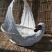 Goose Basket, White Wicker Goose Basket