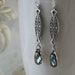 APRIL SHOWERS romantic vintage fantasy inspired crystal heirloom earrings, free gift boxing