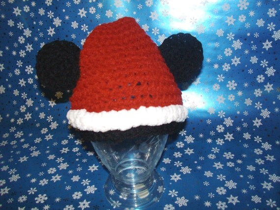 items similar to baby hat santa mickey mouse ears items similar to baby hat santa mickey mouse ears