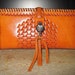 Unique Handmade Women's 100% Genuine Leather Wallet with Eye Amulet / Tooled Leather Wallet / This is a lucky wallet