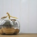Apple Dish Box Silver Plated Vintage Gold Leaf