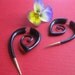 Faked Gauged horn carved horn with brass tips..Faux gauge..Tribal design