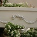 French shabby cottage chic,chippy white roses & rose swags,over door/bed/window pediment/header fronton