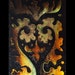 RESERVED for DAWN Antique Gothic Heart Fern, Exquisite Gothic Revival Stained Glass Fragment, Historic Artifact