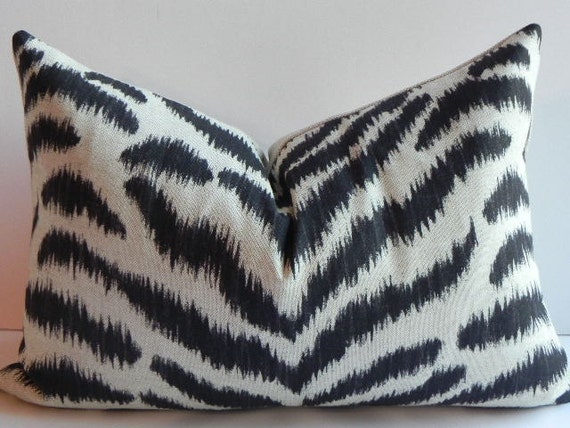 Zebra Decorative Pillow Cover 13X18 Waverly-Both by PillowChix