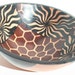WOODEN AFRICAN BOWL - Painted animal skin designs - Hand carved