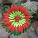 Christmas Hair Clip - Holiday Hair Bow - Red Hair Clip - Green Hair Clip - Flower Hair Clip - Holiday Hair Bloom - Christmas Hair Bloom