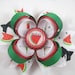 Watermelon Hair Bow - Summer Picnic Hair Bow - Red Hair Bow - Hair Bow - Green Hair Bow - Red Green White Hair Clip - Bottlecap Hair Bow