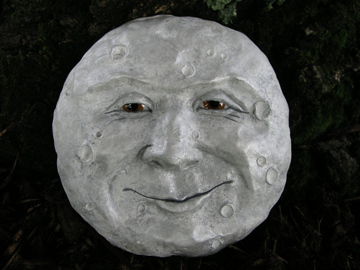 Moon Scupture with Face Man in the Moon