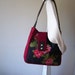 Medium Bag Again Repurposed Floral Pillowcase Quilted, Belt and Corduroy Purse Tote