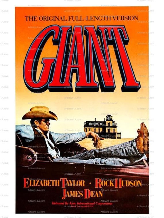 Giant Liz Taylor James Dean Rock Hudson 1956 Movie Poster by nukes