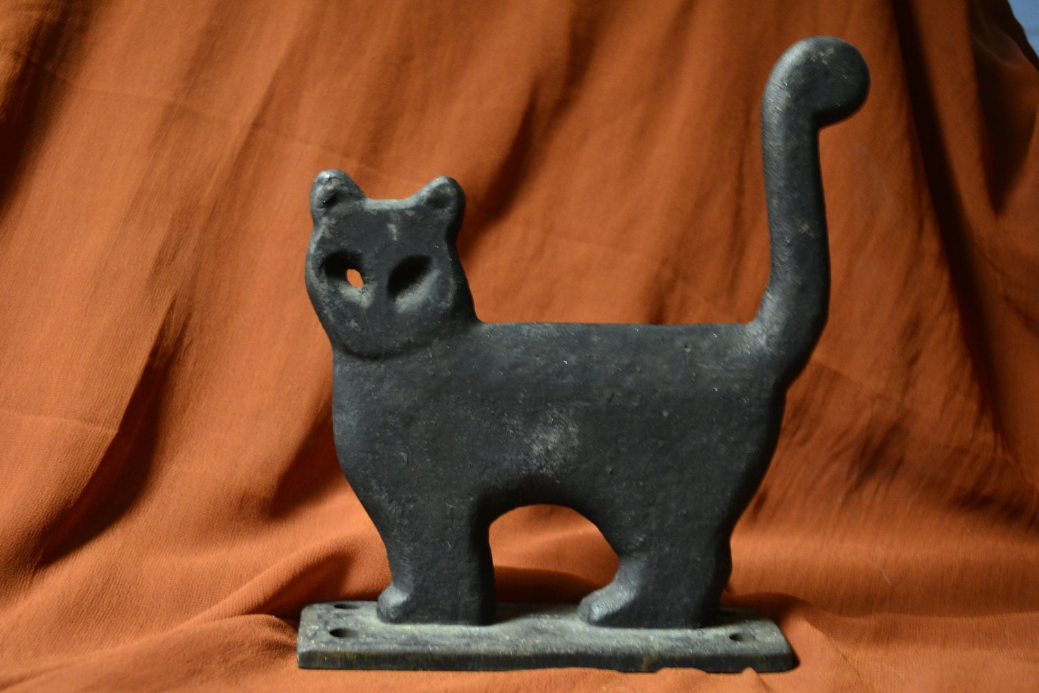 Vintage Black Cat Iron Boot Scraper
