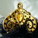 Yellow and Black Crown Fascinator