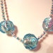 Necklace Triple Spiral Turquoise Blue Glass by JulieDeeleyJewellery on Etsy